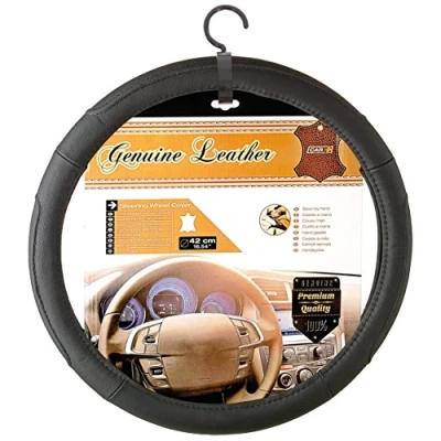 Afbeelding van Race Sport Stuurhoes Universeel Leer Zwart 42 Cm