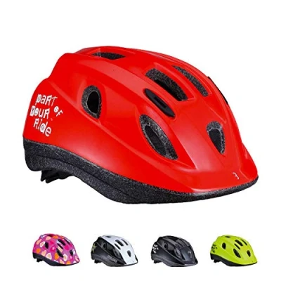 Afbeelding van BBB Cycling Boogy Kinderhelm Fiets Fietshelm Kinderen Sporthelm Kind Maat S Glanzend Rood BHE 37
