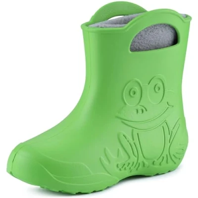 Afbeelding van Ladeheid LA CA FrogWinter Kinder Regenlaarzen Rubber met Binnenschoen EVA Wasbare Groen/Grijs 22/23