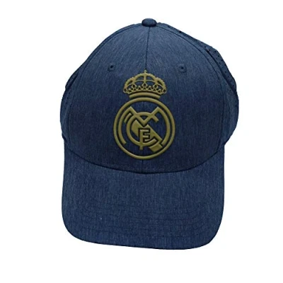 Afbeelding van Real Madrid FC Rm3go20 Cap blauw goud staal met rooster voor volwassenen, verstelbaar, jeans 2019 2020 unisex Eén maat