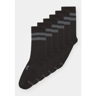 Afbeelding van Under Armour Essential CREW Unisex 6 PACK Sportsokken, Maat: 36 41, Black/castlerock
