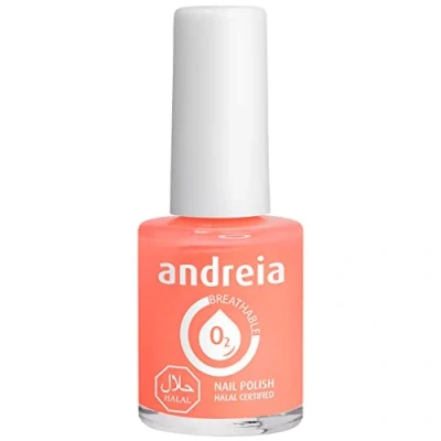 Image de Andreia Vernis Halal à Ongles Végétalien Brillant, Perméable &amp; Respirant Conforme aux Exigences Haute Qualité Couleur B5 corail 10.5ml