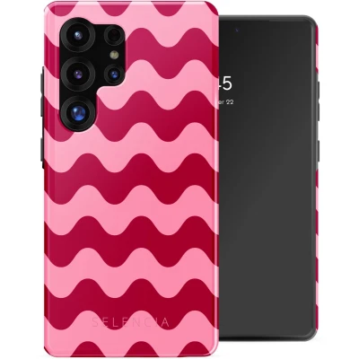Afbeelding van Selencia Hoesje Geschikt voor Samsung Galaxy S25 Ultra Vivid Backcover Wave Vibes Lipstick