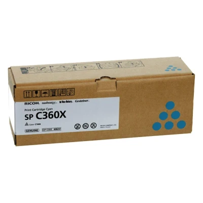 Image de Ricoh SP C360X Cyan original cartouche de toner pour C361SFNw