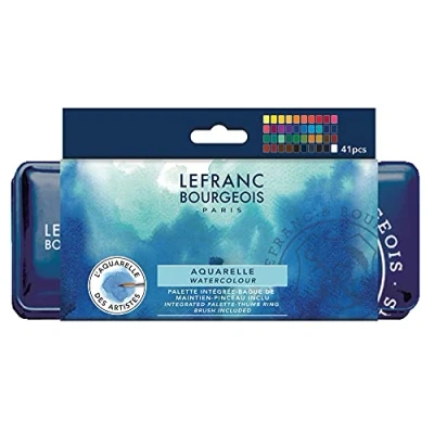 Afbeelding van Lefranc &amp; Bourgeois Metal Pocket Box Aquarelset 40 napjes