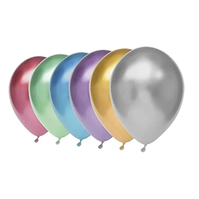 Afbeelding van Haza Original Ballonnen Mix Chrome 30 Cm Latex 6 Stuks