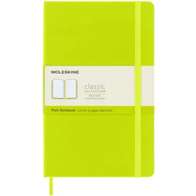 Image de Carnet à pages blanches Moleskine Classique Grand Format Couverture Rigide Vert Citron