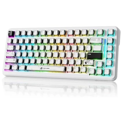 Image de ATTACK SHARK X82PRO HE 75% Clavier de Jeu Sans Fil à Déclenchement Rapide, Interrupteur Magnétique Effet Hall avec Actionnement Réglable 0,01mm, 8KHz, Hot Swap, RVB, pour PC Gamer (Comic)