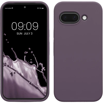 Afbeelding van kwmobile telefoonhoesje geschikt voor Google Pixel 9a Hoesje met siliconen coating Smartphone case in Bleke iris