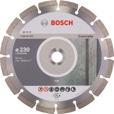 Image de BOSCH 2608602200 Disque de coupe diamanté Standard pour le béton 230 x 22,23 2,3 10 mm