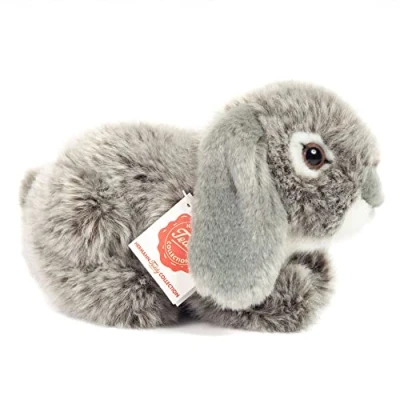 Afbeelding van Teddy Hermann 93728 pluche dier ramhaas met gerecyclede vulling, 18 cm, grijs