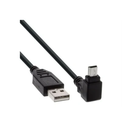 Image de InLine Câble USB (M) droit pour mini type B incliné 2.0 3 m noir