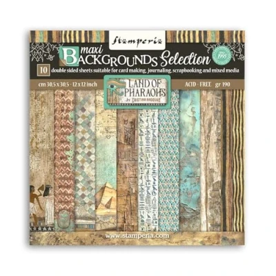 Afbeelding van Stamperia Land of Pharaohs Maxi Background 12x12 Inch Paper Pack (SBBL154)