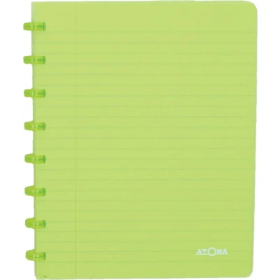 Afbeelding van Atoma Trendy Schrift, Ft A5, 144 Bladzijden, Geruit 5 Mm, Transparant Groen Schrift