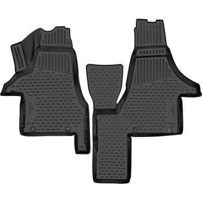 Afbeelding van WALSER XTR 75316 Vloermatset Waterdicht Rubber Voor Zwart Op maat gemaakt