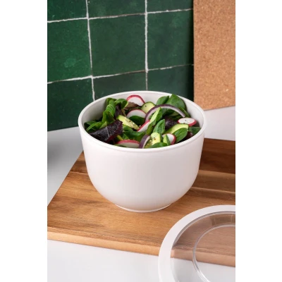 Afbeelding van Amuse Tylla oat Life Bowl Lunchbox Perfect Afsluitbare Verhouddoos Saladebox voor onderweg Vaatwas, magnetron, en diepvriesbestendig Lichtgrijs 1200 ml