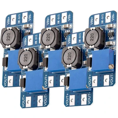 Afbeelding van AZDelivery 5 x MT3608 DC Voeding dapter Step Up Module compatibel met Arduino inclusief E Book!