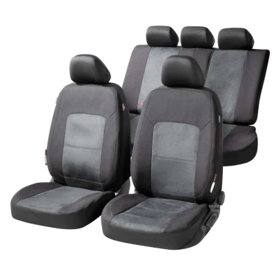 Afbeelding van WALSER Ellington ZIPP IT Premium 11865 Stoelhoes Zwart/Grijs Polyester voor en achter VOLKSWAGEN: Caddy 3, Golf 5, Touran II