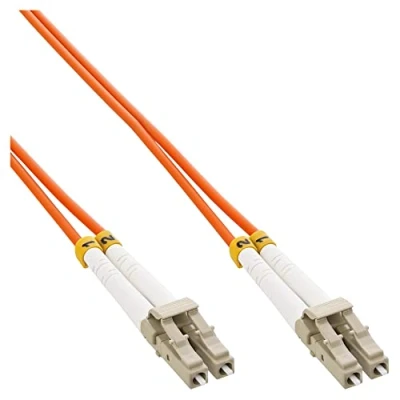 Afbeelding van LC Duplex Optical Fiber Patch kabel Multi Mode OM2 oranje 5 meter