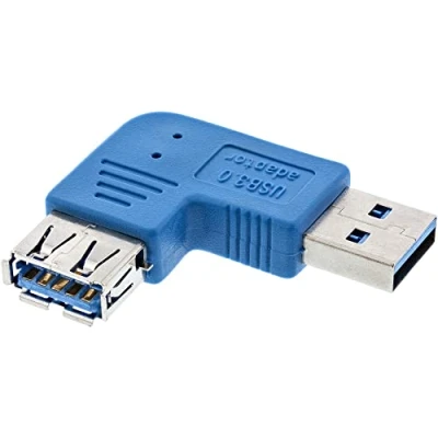 Afbeelding van InLine USB 3.0 adapter links gebogen 90 A naar aansluiting