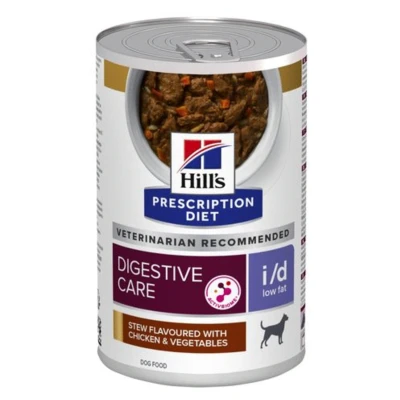 Afbeelding van Hill&#039;s Prescription Diet I/D Digestive Care Low Fat Stoofpotje Blik Hondenvoer Kip Groente 354 g