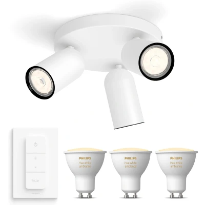Afbeelding van Philips Pongee Opbouwspot Wit 3 Lichtpunten