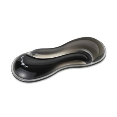 Afbeelding van Kensington Dunne gel muis polssteun met laag profiel en controlebal, ergonomische ondersteuning voor pijnverlichting, comfortabele antislip gel, grijs, 19,2 x 7,2 2,2 cm