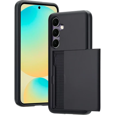 Afbeelding van imoshion Hoesje Geschikt voor Samsung Galaxy S24 FE Ruimte 2 pasjes Backcover met pasjeshouder Zwart
