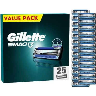 Afbeelding van Gillette Mach3 Scheermesjes 25 Navulmesjes