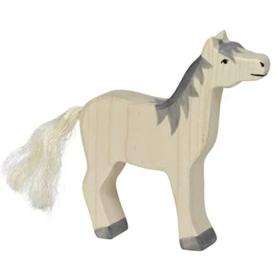 Afbeelding van Holztiger Paard Grijs Hoofd Omhoog