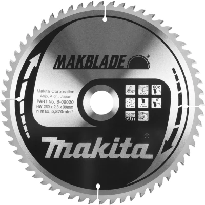 Afbeelding van Makita Zaagblad Hout 216X30x2,1 60T B 09058