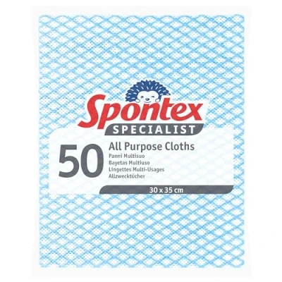 Afbeelding van Spontex Specialist multifunctionele doeken, blauw, 50 stuks