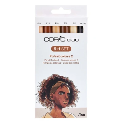 Image de Copic Ciao Portrait Colors 2 jeu de marqueurs (6 pièces)