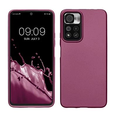 Afbeelding van kwmobile telefoonhoesje geschikt voor Xiaomi Redmi Note 11 Pro+ 5G / Pro Plus Hoesje smartphone Back cover in metallic lila