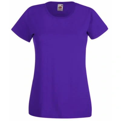 Afbeelding van Fruit of the Loom T shirt voor dames, Paars.