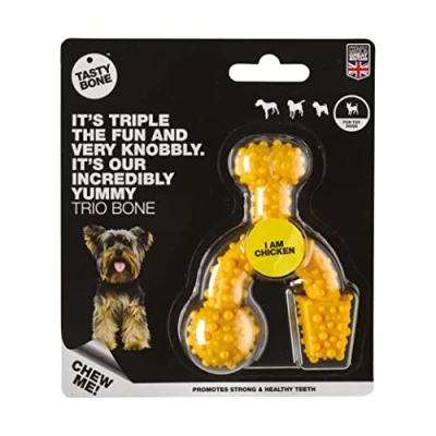 Afbeelding van TastyBone Toy Trio Bone Chicken Hond Kauwspeelgoed Vegan Kluif Nylabone