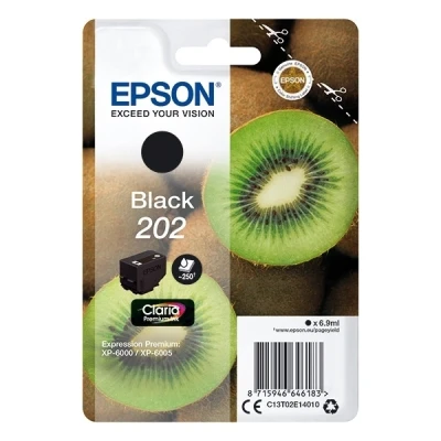 Image de Epson 202 6.9 ml noir original blister cartouche d&#039;encre pour Expression Premium XP 6000 6005 6100 6105
