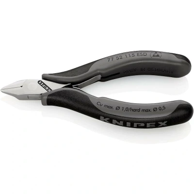 Image de KNIPEX 77 52 115 ESD Coupe diagonale pour l&#039;électronique avec poignées multi composants mm
