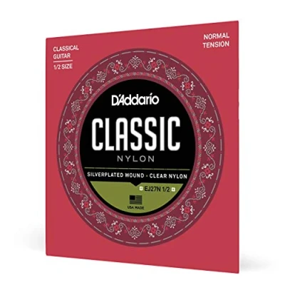 Afbeelding van D&#039;Addario K Git.snaren Classic EJ27N 1/2 Size, zilverplated, Normal Klassieke gitaarsnaren