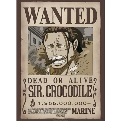 Afbeelding van Poster One Piece Wanted Crocodile Wano A3 Formaat 29.7 x 42CM