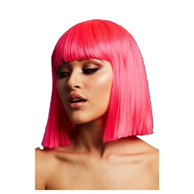 Afbeelding van Fever Lola Neon Pink Pruik Roze