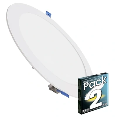 Afbeelding van LED ATOMANT DWL 20W 225mm 1800LM kleur neutraal wit (4500K), 2 stuks rond paneel inbouw downlight