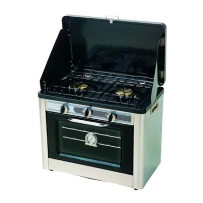 Afbeelding van INCASA Combinatieoven 25 l / gasfornuis 2 pitten camping