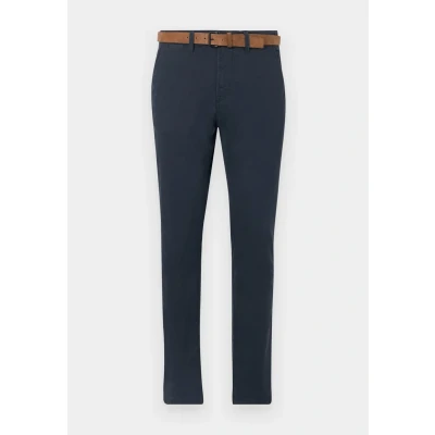 Afbeelding van TOM Tailor Denim SLIM FIT Chino WITH BELT Chino, Heren, Maat: 29x32, Sky captain blue