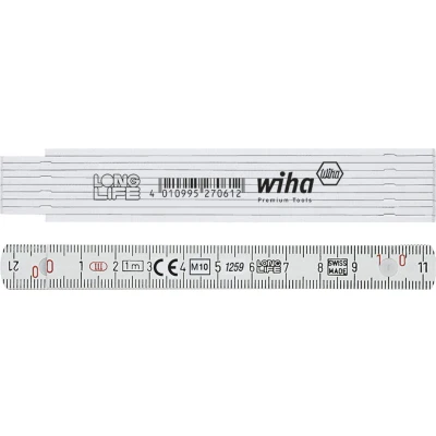 Afbeelding van Wiha Duimstok Longlife® 1 m metrisch, 10 delen (27062) wit