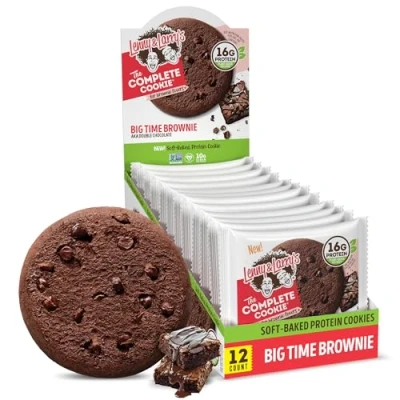 Afbeelding van Lenny &amp; Larry&#039;s Complete Cookie Proteinkeks Proteïnerepen dubbele chocolade 12 x 113 g