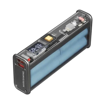 Afbeelding van Mars Gaming MPK 20K, Power Bank 22,5 W, Samsung batterijen 20.000 mAh, snel opladen QC3.0 &amp; PD3.0, intelligent display met laadbesturing, multi charge powerbank, universele connectiviteit,