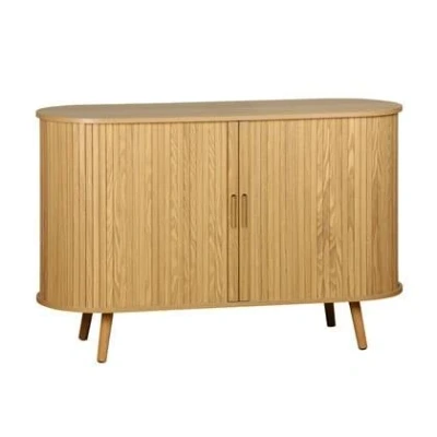 Afbeelding van sweeek Scandinavisch dressoir, 2 schuifdeuren, 4 vakken, b 120 x d 40 h 75cm