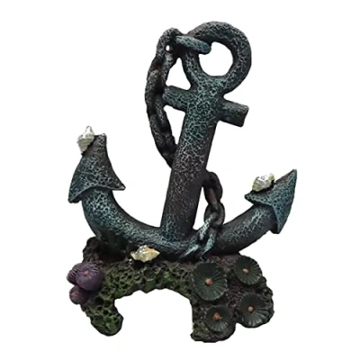 Afbeelding van Duvoplus Aquariumdecoratie Vissen Decoratie Scheepsanker 16,5x11x20cm 1st