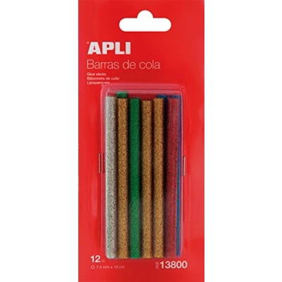 Afbeelding van Apli glitter lijmpatronen 7,5 mm, blister met 12 stuks